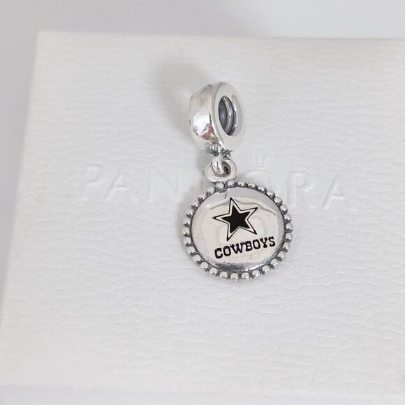 Pandora Dallas Cowboys NFL Logo Exclusive Dangle Charm with box - Picture 10 of 10
